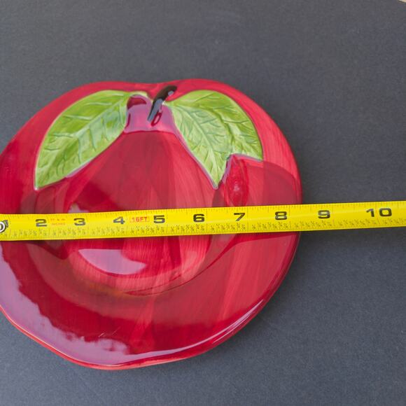 Franciscan Apple Shape  Salad Dessert Plate Red 8.5 " Lot of 2 - Picture 2 of 3